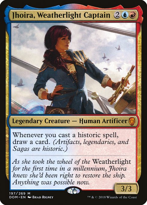 【Foil】【EN】ウェザーライトの艦長、ジョイラ/Jhoira, Weatherlight Captain [DOM] 金M No.197