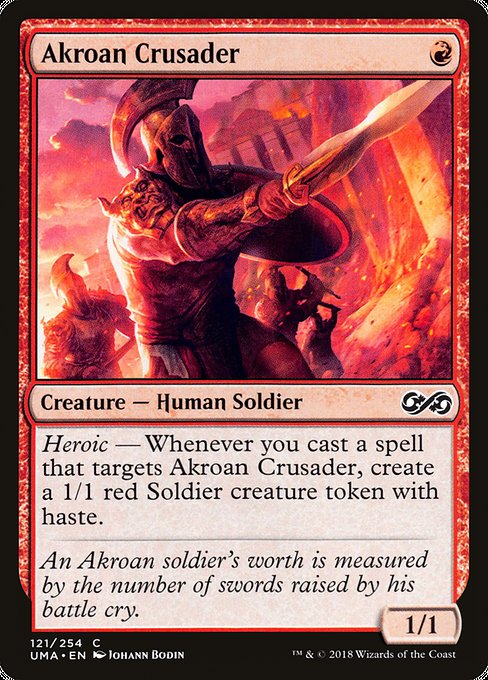 【Foil】【EN】アクロスの十字軍/Akroan Crusader [UMA] 赤C No.121