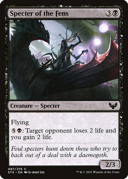 【Foil】【EN】湿原のスペクター/Specter of the Fens [STX] 黒C No.87