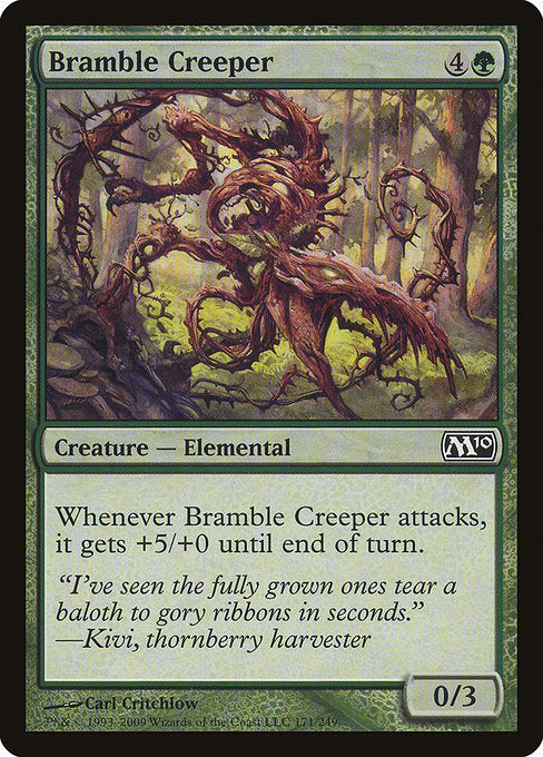 【Foil】【EN】棘茨の忍び寄るもの/Bramble Creeper [M10] 緑C No.171