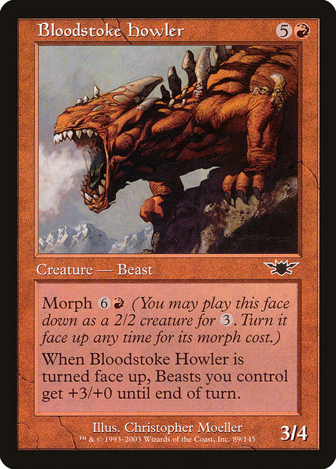 【Foil】【EN】血沸く咆哮獣/Bloodstoke Howler [LGN] 赤C No.89
