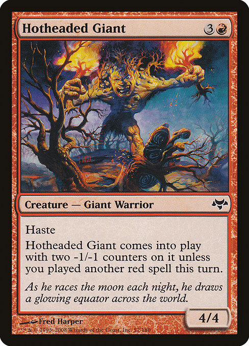 【Foil】【EN】短気な巨人/Hotheaded Giant [EVE] 赤C No.57