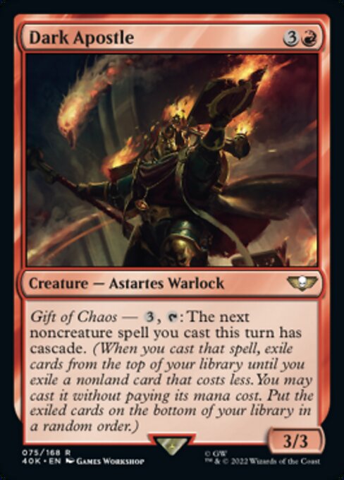 【Foil】【EN】Dark Apostle [40K] 赤R No.75★