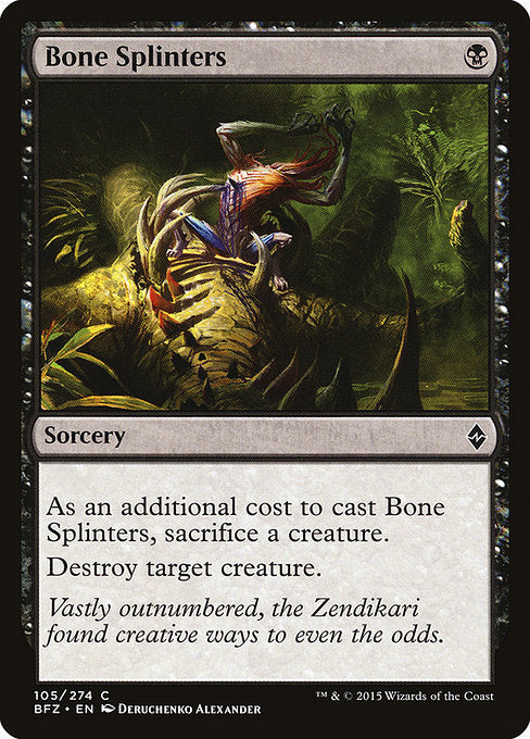 【Foil】【EN】骨の粉砕/Bone Splinters [BFZ] 黒C No.105
