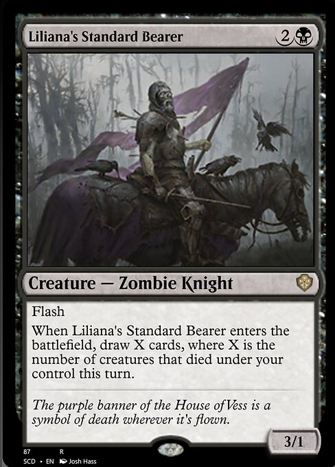 【EN】リリアナの軍旗手/Liliana's Standard Bearer [SCD] 黒R No.87