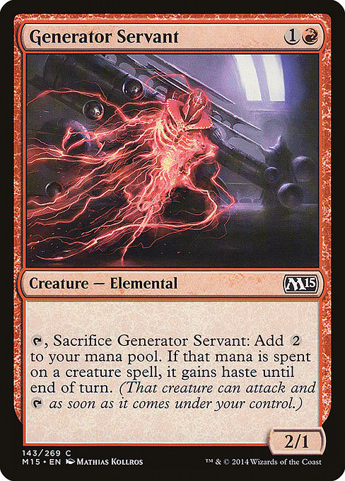【Foil】【EN】発生器の召使い/Generator Servant [M15] 赤C No.143
