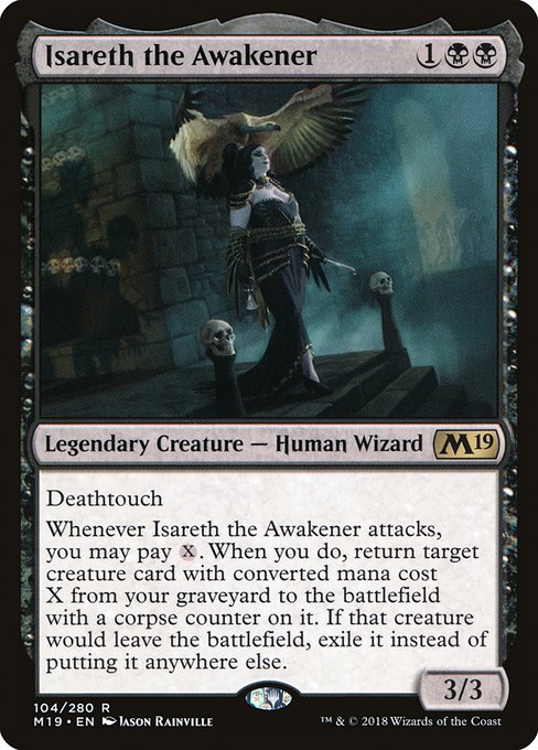【Foil】【EN】呼び覚ます者イザレス/Isareth the Awakener [M19] 黒R No.104