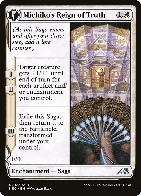【Foil】【EN】Michiko's Reign of Truth // Portrait of Michiko [NEO] 混U No.29