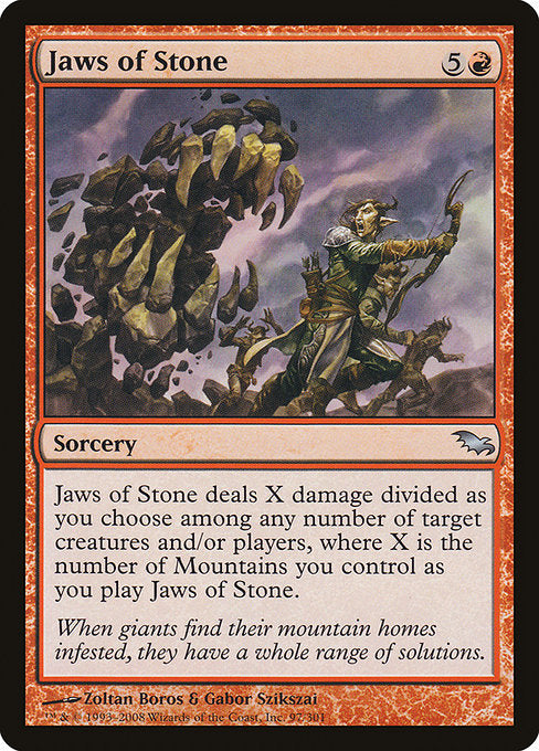 【Foil】【EN】石の顎/Jaws of Stone [SHM] 赤U No.97