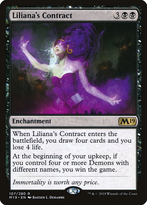 【Foil】【EN】リリアナの契約/Liliana's Contract [M19] 黒R No.107