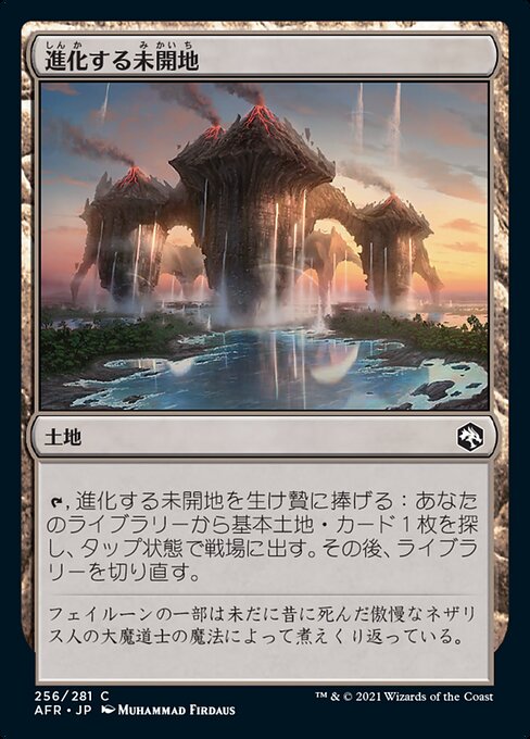 【Foil】【JP】進化する未開地/Evolving Wilds [AFR] 無C No.256