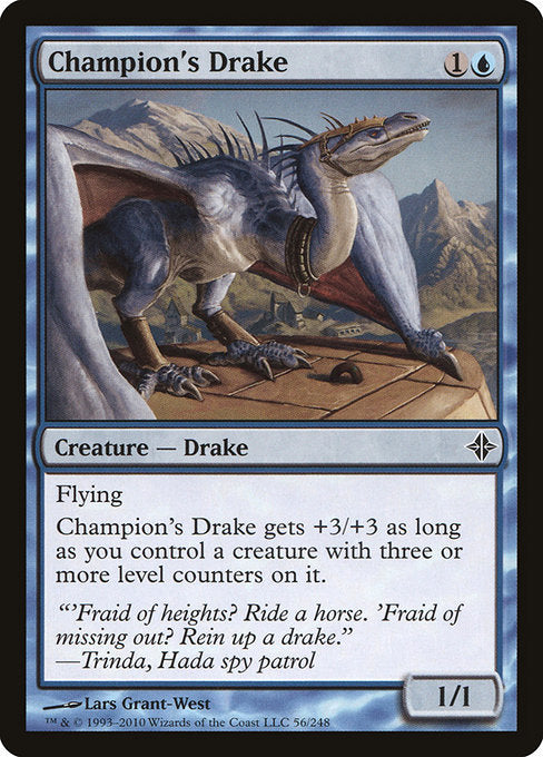 【Foil】【EN】勇者のドレイク/Champion's Drake [ROE] 青C No.56