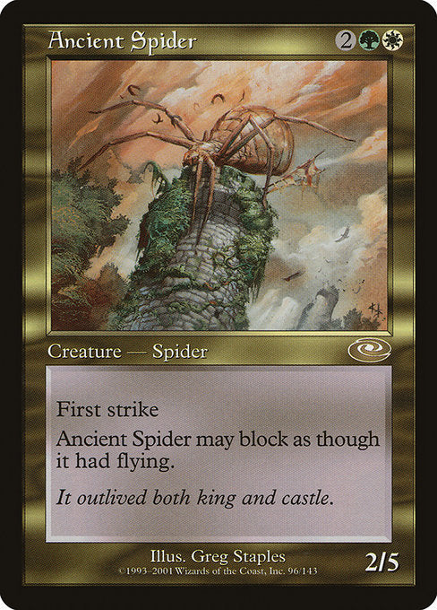 【Foil】【EN】年経た蜘蛛/Ancient Spider [PLS] 金R No.96