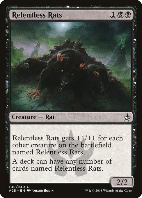 【Foil】【EN】執拗なネズミ/Relentless Rats [A25] 黒C No.105