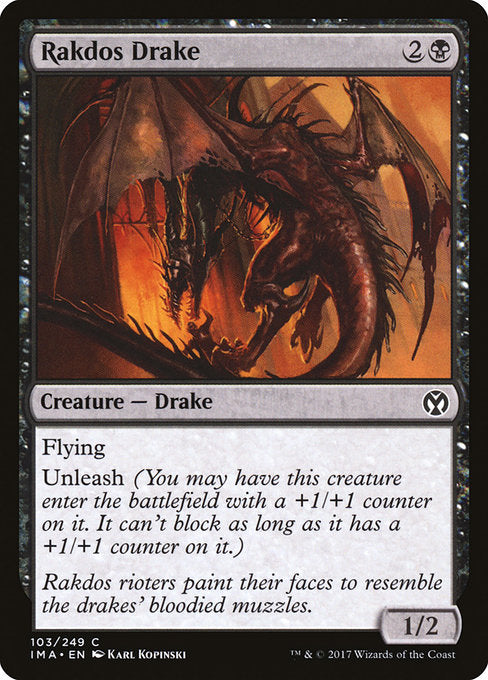 【Foil】【EN】ラクドスのドレイク/Rakdos Drake [IMA] 黒C No.103