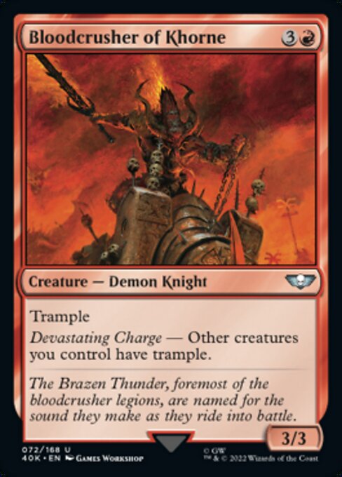 【Foil】【EN】Bloodcrusher of Khorne [40K] 赤U No.72★
