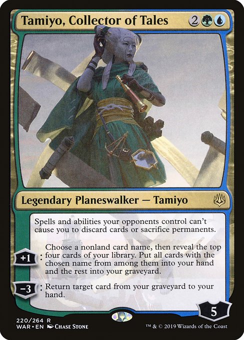 【Foil】【EN】伝承の収集者、タミヨウ/Tamiyo, Collector of Tales [WAR] 金R No.220