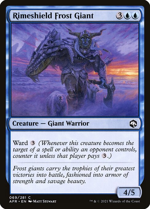 【Foil】【EN】霧氷盾のフロスト・ジャイアント/Rimeshield Frost Giant [AFR] 青C No.69