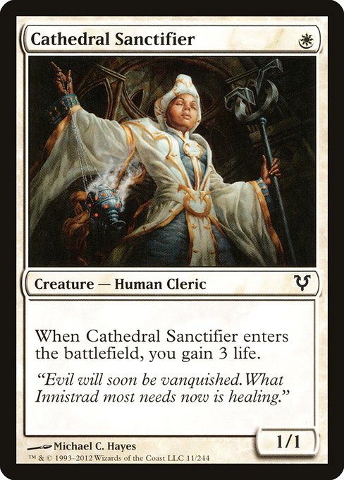 【Foil】【EN】大聖堂の聖別者/Cathedral Sanctifier [AVR] 白C No.11