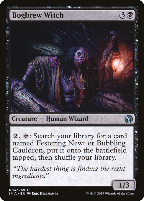 【Foil】【EN】泥沼煎じの魔女/Bogbrew Witch [IMA] 黒U No.83