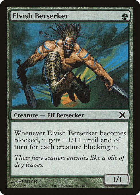 【EN】エルフの狂戦士/Elvish Berserker [10E] 緑C No.260