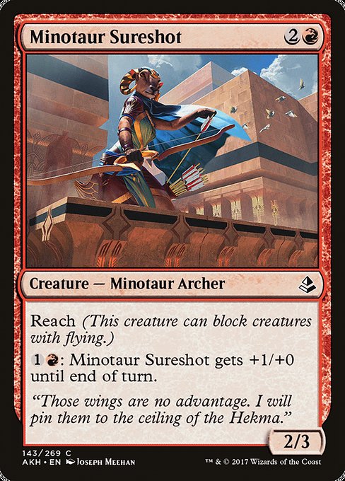 【Foil】【EN】ミノタウルスの名射手/Minotaur Sureshot [AKH] 赤C No.143