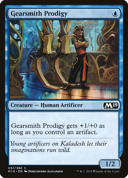 【Foil】【EN】機械職人の神童/Gearsmith Prodigy [M19] 青C No.57