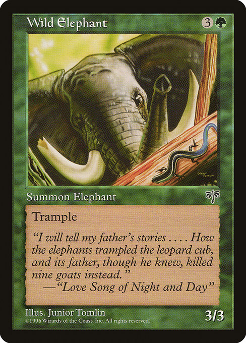 【EN】野生の象/Wild Elephant [MIR] 緑C No.254