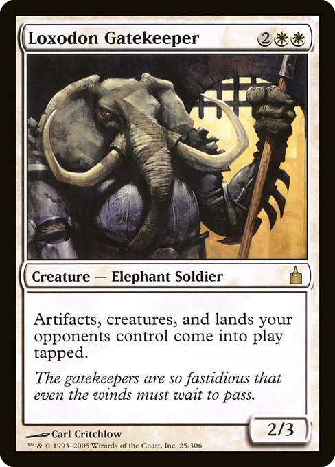 【Foil】【EN】ロクソドンの門番/Loxodon Gatekeeper [RAV] 白R No.25