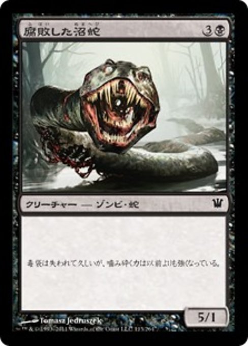 【Foil】【JP】腐敗した沼蛇/Rotting Fensnake [ISD] 黒C No.113