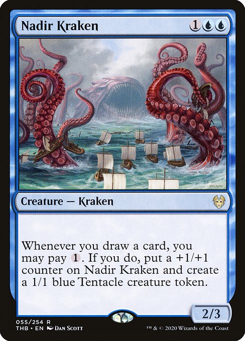 【Foil】【EN】水底のクラーケン/Nadir Kraken [THB] 青R No.55