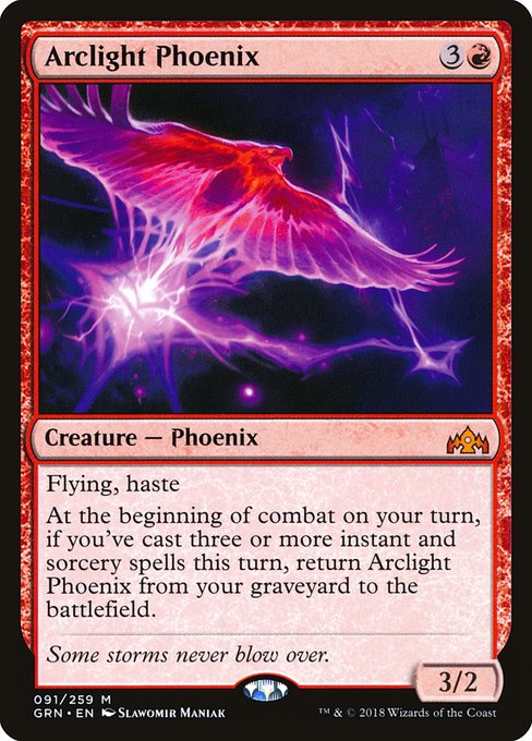 【Foil】【EN】弧光のフェニックス/Arclight Phoenix [GRN] 赤M No.91
