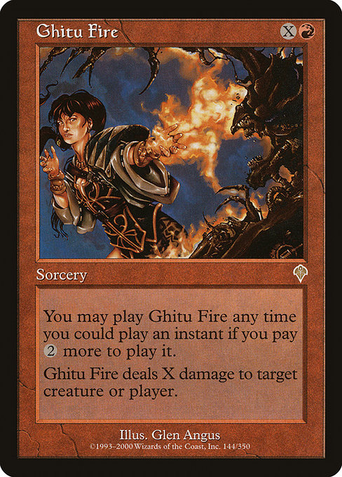 【Foil】【EN】ギトゥの火/Ghitu Fire [INV] 赤R No.144