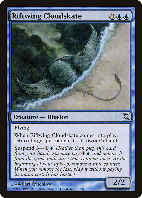 【EN】裂け目翼の雲間を泳ぐもの/Riftwing Cloudskate [TSP] 青U No.73