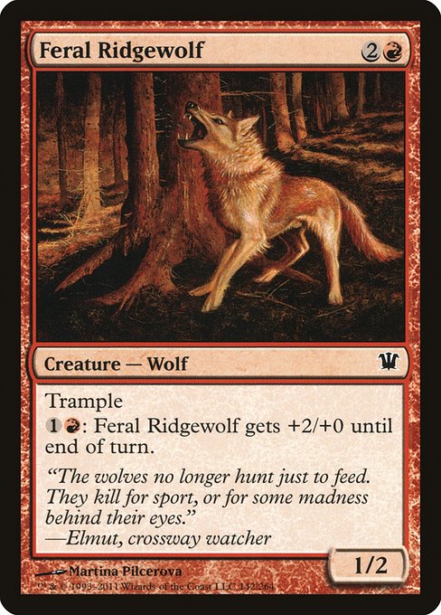 【Foil】【EN】残忍な峰狼/Feral Ridgewolf [ISD] 赤C No.142