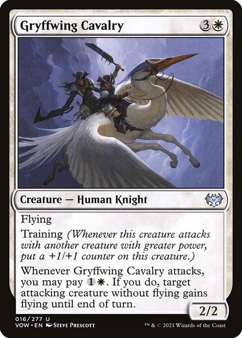 【Foil】【EN】グリフ翼の騎兵隊/Gryffwing Cavalry [VOW] 白U No.16