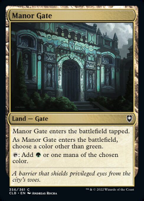 【Foil】【EN】屋敷門/Manor Gate [CLB] 無C No.356