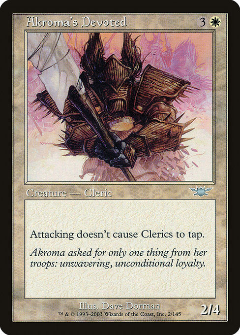 【Foil】【EN】アクローマに仕える者/Akroma's Devoted [LGN] 白U No.2