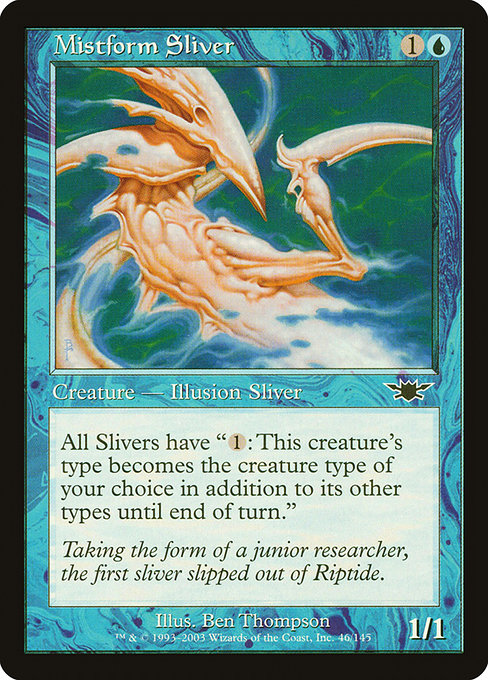 【Foil】【EN】霧衣スリヴァー/Mistform Sliver [LGN] 青C No.46