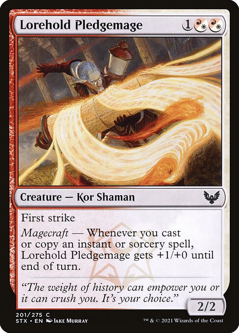 【Foil】【EN】ロアホールドの誓約魔道士/Lorehold Pledgemage [STX] 混C No.201