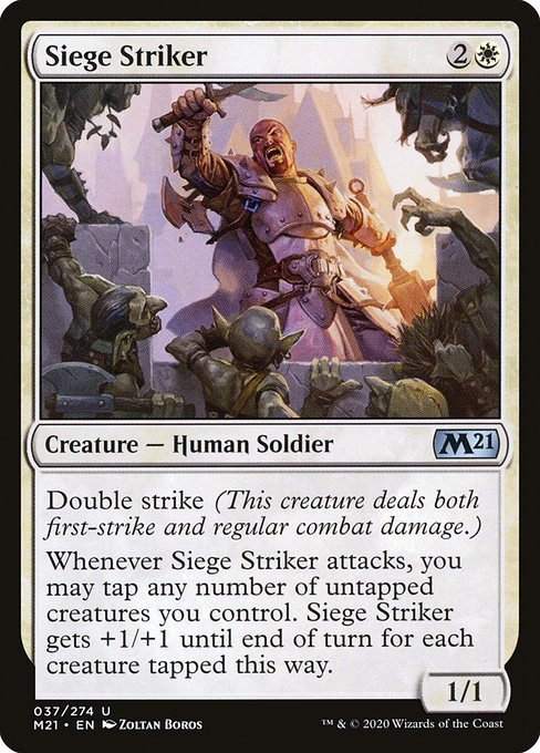 【Foil】【EN】包囲戦の打撃者/Siege Striker [M21] 白U No.37