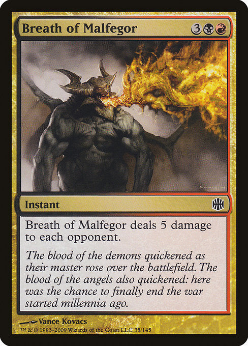 【Foil】【EN】マルフェゴールの息/Breath of Malfegor [ARB] 金C No.35
