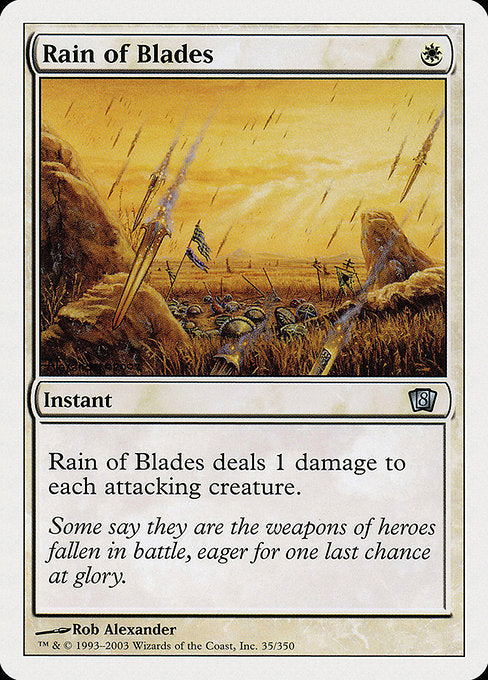 【EN】刃の雨/Rain of Blades [8ED] 白U No.35