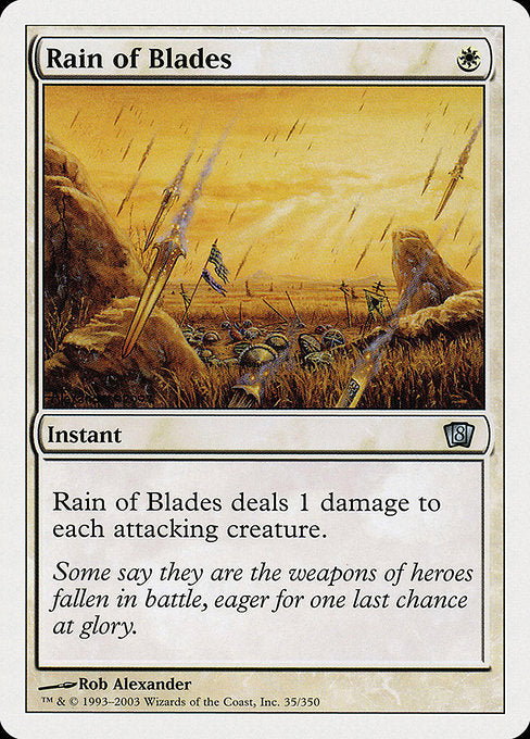 【Foil】【EN】刃の雨/Rain of Blades [8ED] 白U No.35