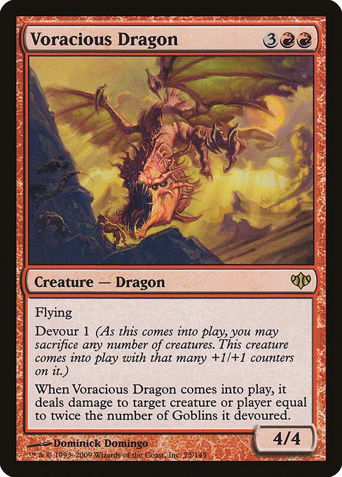 【Foil】【EN】大食のドラゴン/Voracious Dragon [CON] 赤R No.75