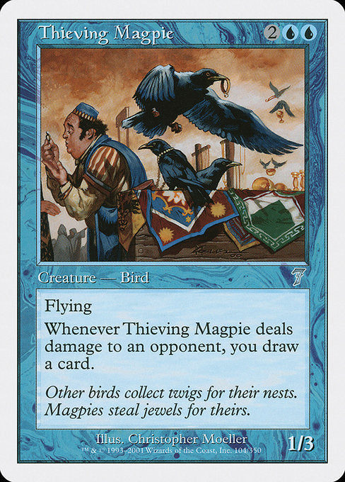 【Foil】【EN】泥棒カササギ/Thieving Magpie [7ED] 青U No.104