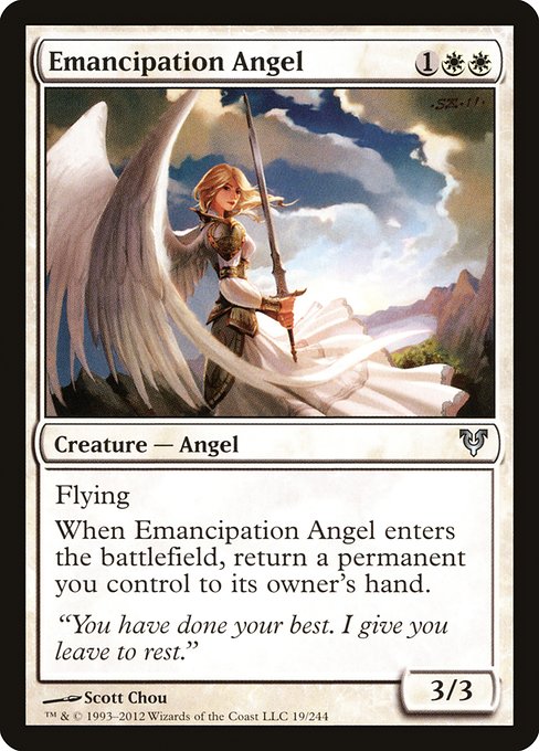 【Foil】【EN】解放の天使/Emancipation Angel [AVR] 白U No.19