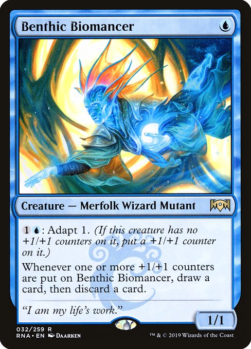 【Foil】【EN】水底の生術師/Benthic Biomancer [RNA] 青R No.32