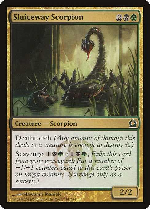 【Foil】【EN】水路の蠍/Sluiceway Scorpion [RTR] 金C No.198