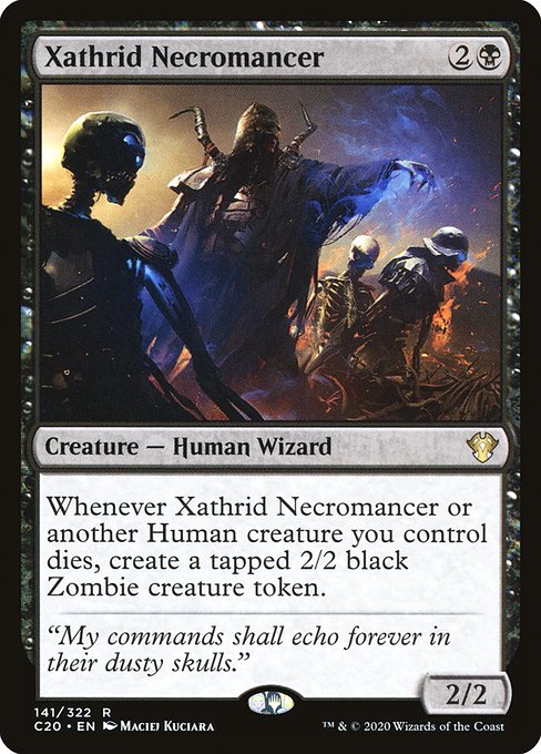 【EN】ザスリッドの屍術師/Xathrid Necromancer [C20] 黒R No.141